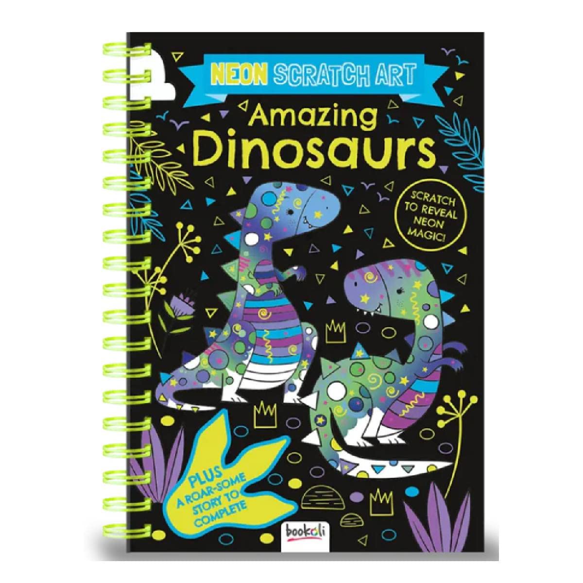 Neon Scratch Art: Amazing Dinosaurs