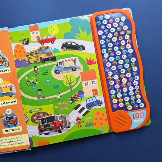 100 Button Look & Find: Things That Go Words & Sounds