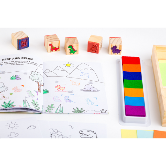 Wooden Stamper Sets: Amazing Dinosaurs