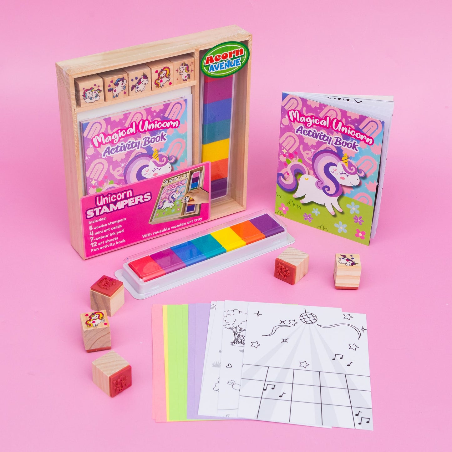 Wooden Stamper Sets: Magical Unicorns