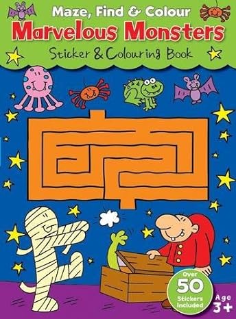 Maze Find and Colour Book - Marvelous Monsters