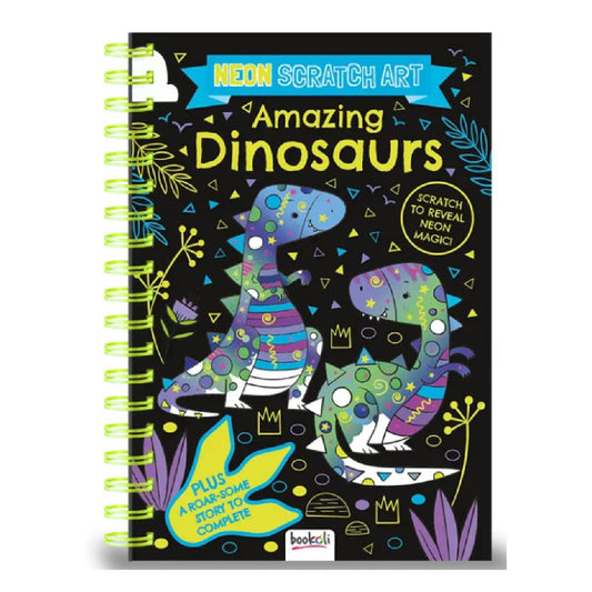 Neon Scratch Art: Amazing Dinosaurs