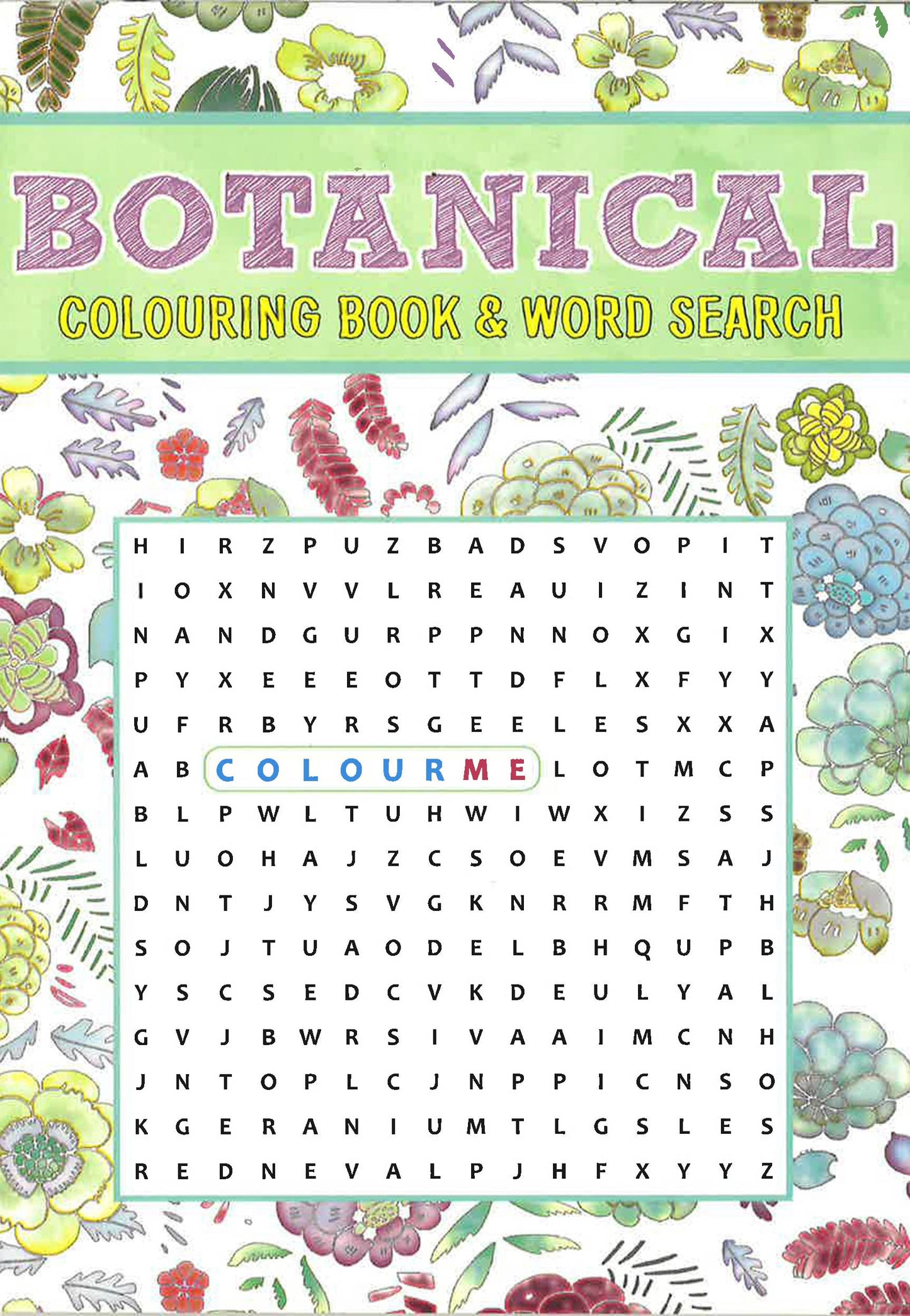 Botanical - Coloring And Wordsearch