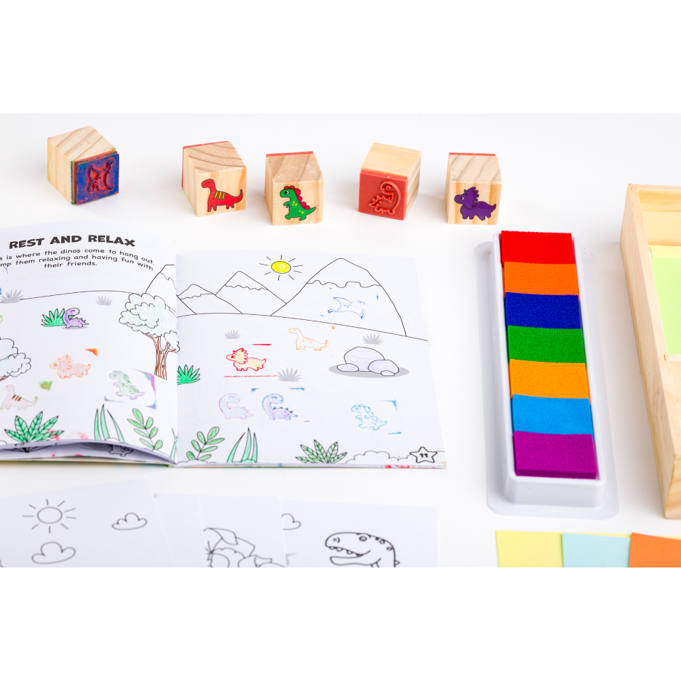 Wooden Stamper Sets: Amazing Dinosaurs