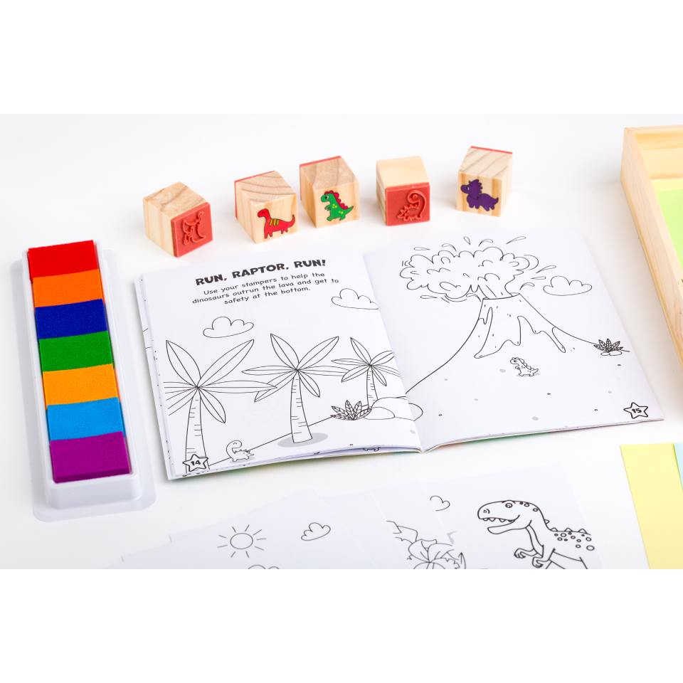 Wooden Stamper Sets: Amazing Dinosaurs