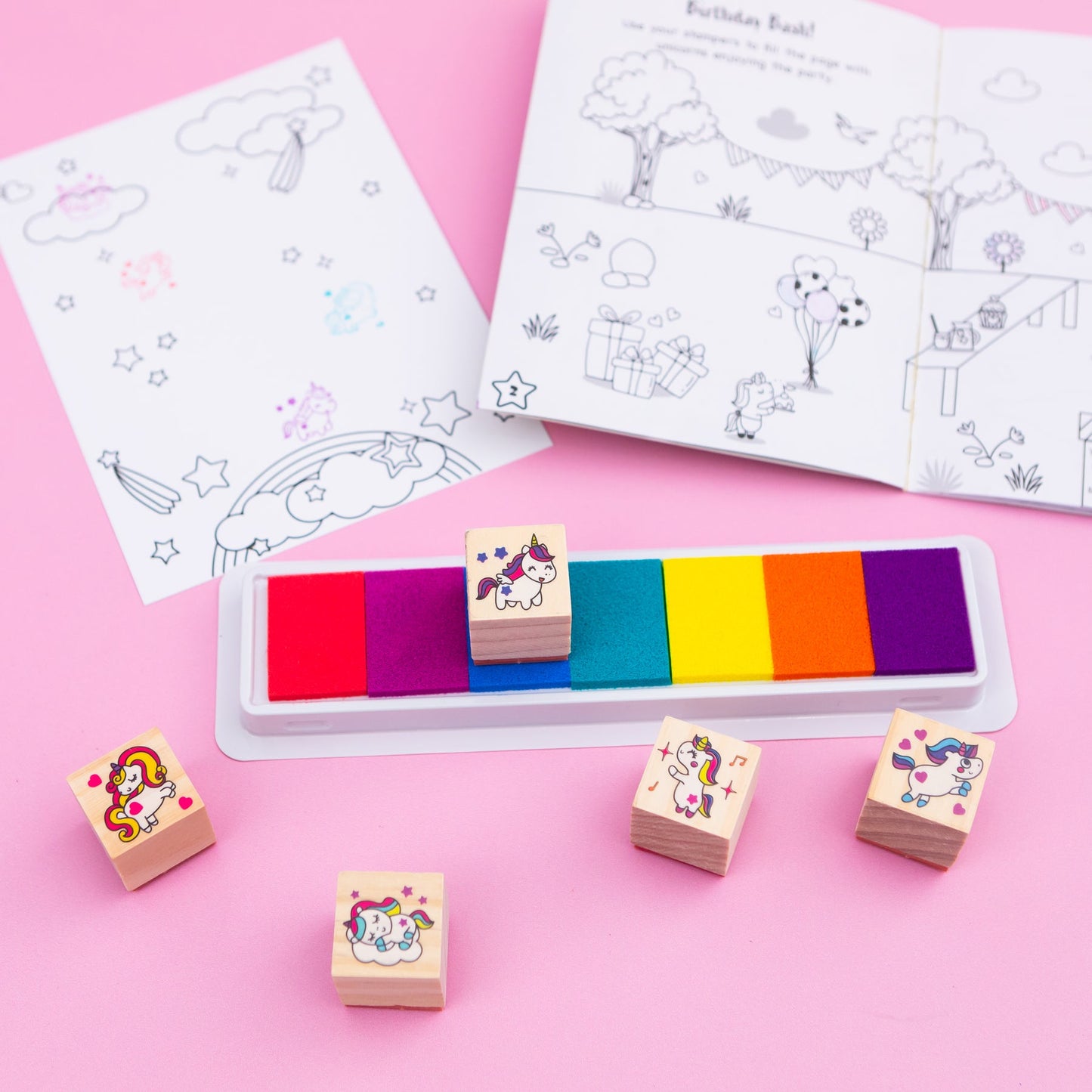 Wooden Stamper Sets: Magical Unicorns