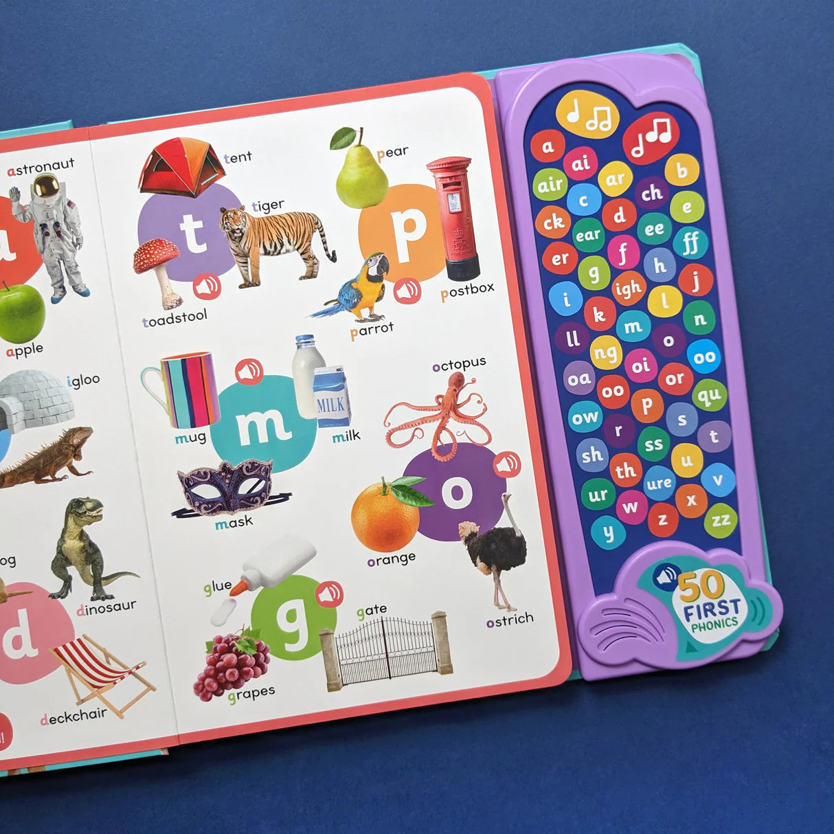 50 First Phonics - Children's 50 Button Sound Book