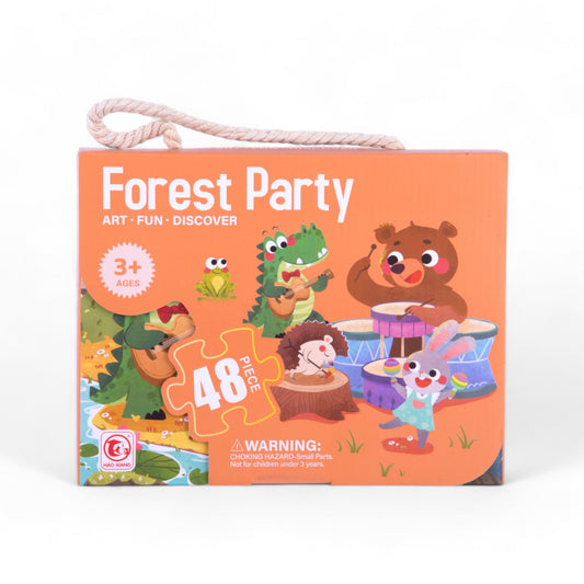 بازل حفلة الغابة 48 قطعة - Forest Party Jigsaw Puzzle