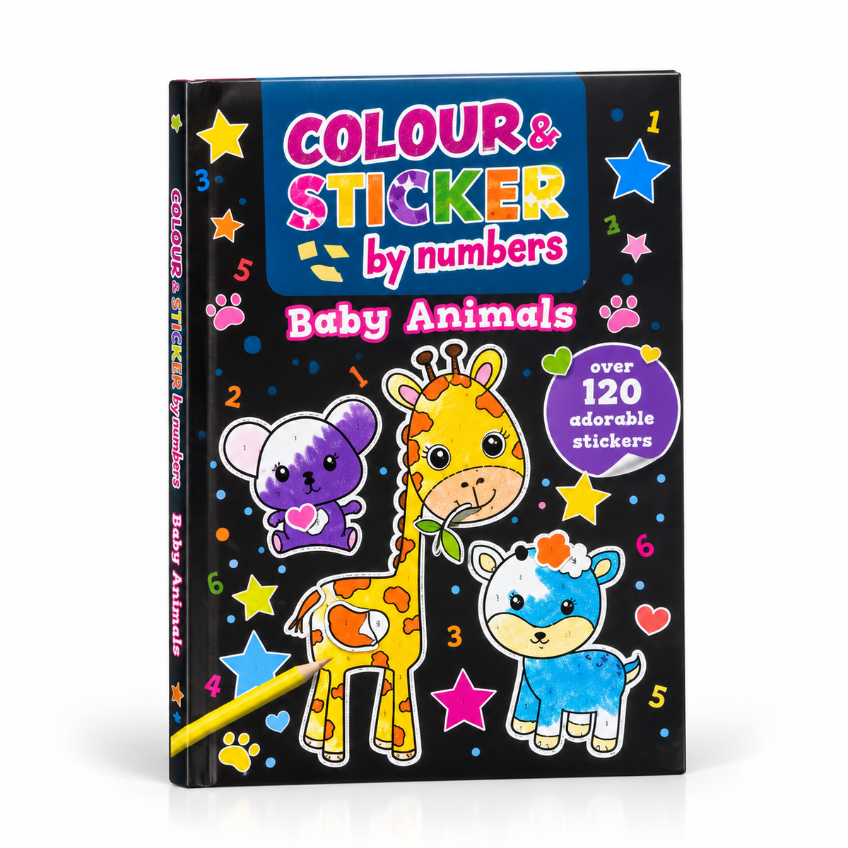 Colour & Sticker By Numbers : Baby animal