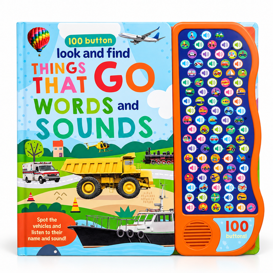 100 Button Look & Find: Things That Go Words & Sounds