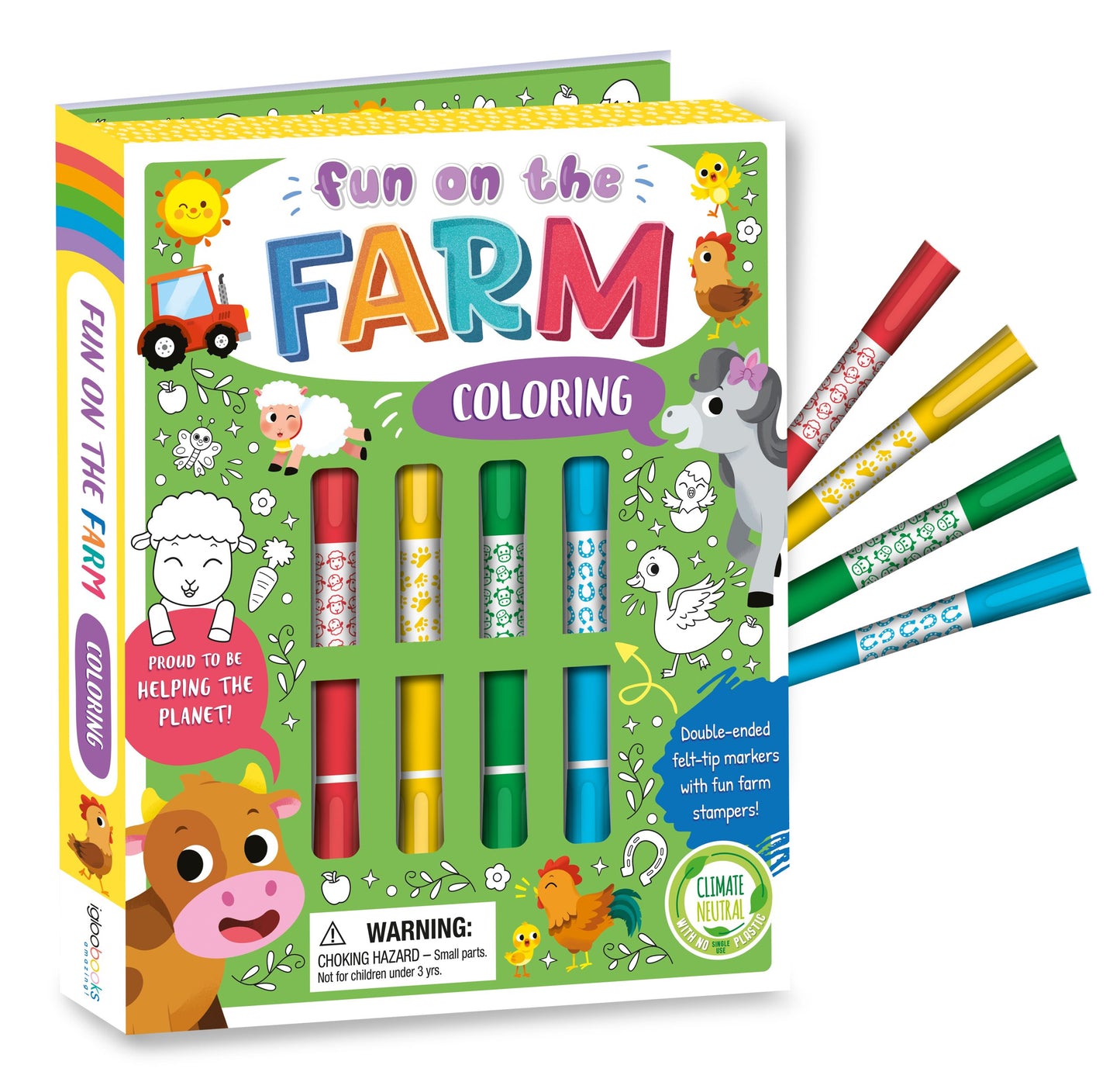 Fun on the Farm Coloring Set: with Double-Ended Stamp Markers