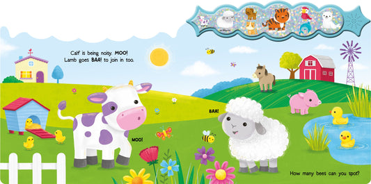 My First Baby Animals: a Sparkly Sound Button Book