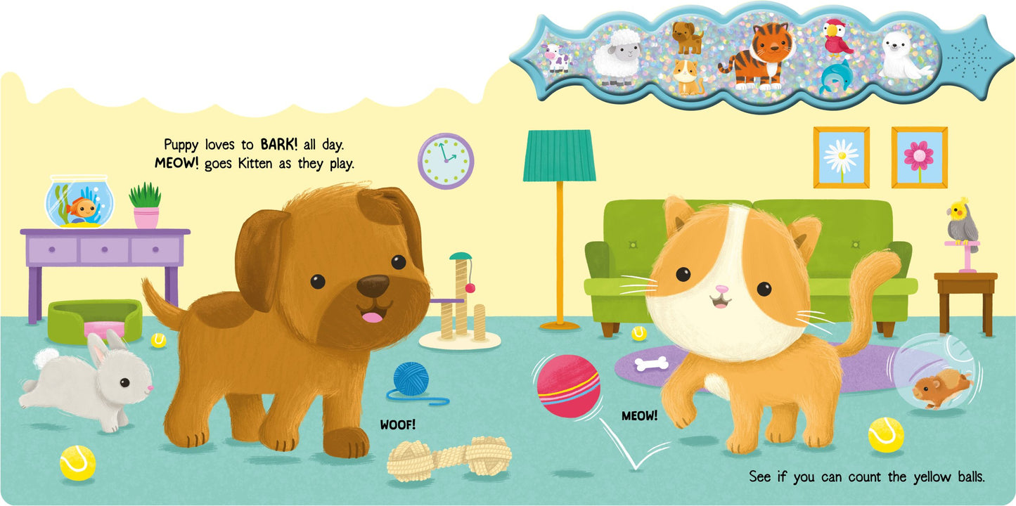 My First Baby Animals: a Sparkly Sound Button Book