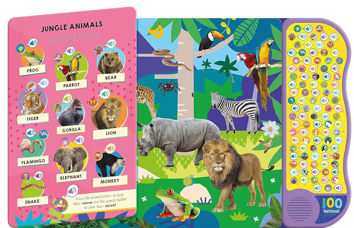 Look And Find Animal Words & Sounds - Children's 100 Button Sound Book