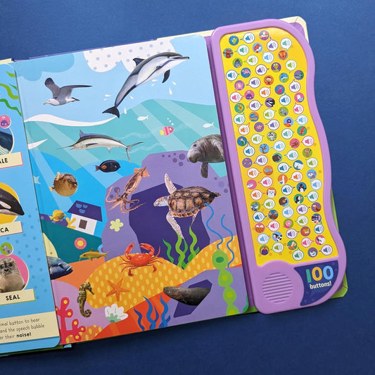 Look And Find Animal Words & Sounds - Children's 100 Button Sound Book