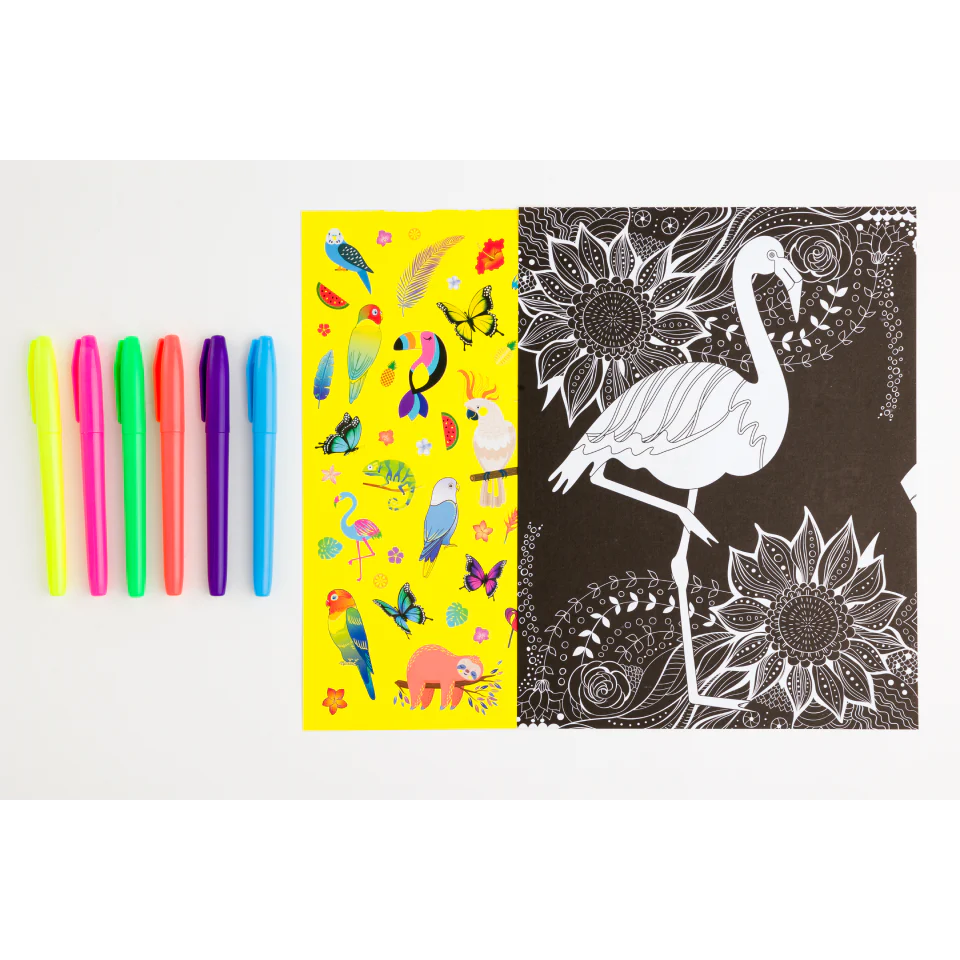 Kaleidoscope Colouring Kit: Neon Jungle