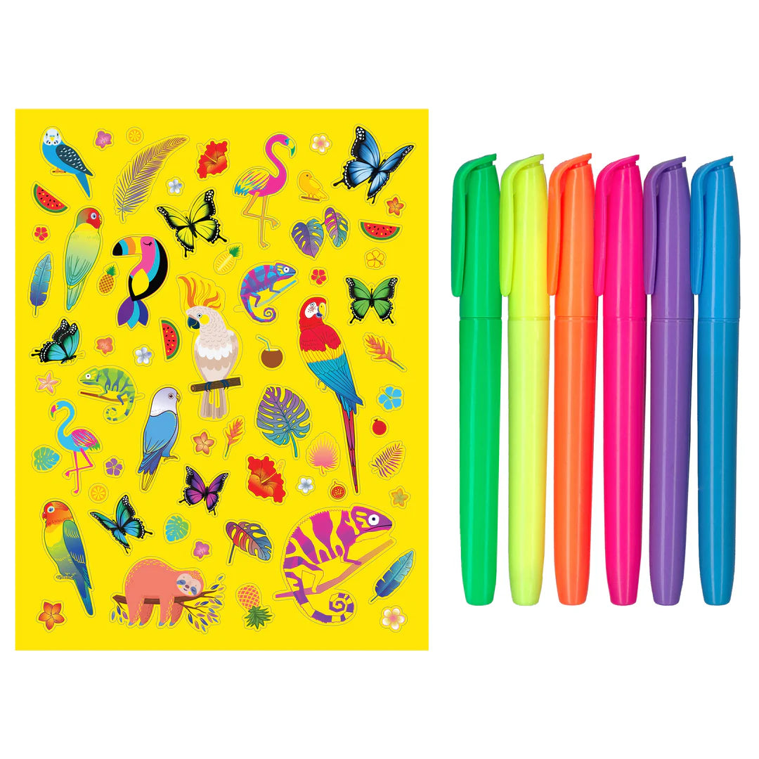 Kaleidoscope Colouring Kit: Neon Jungle
