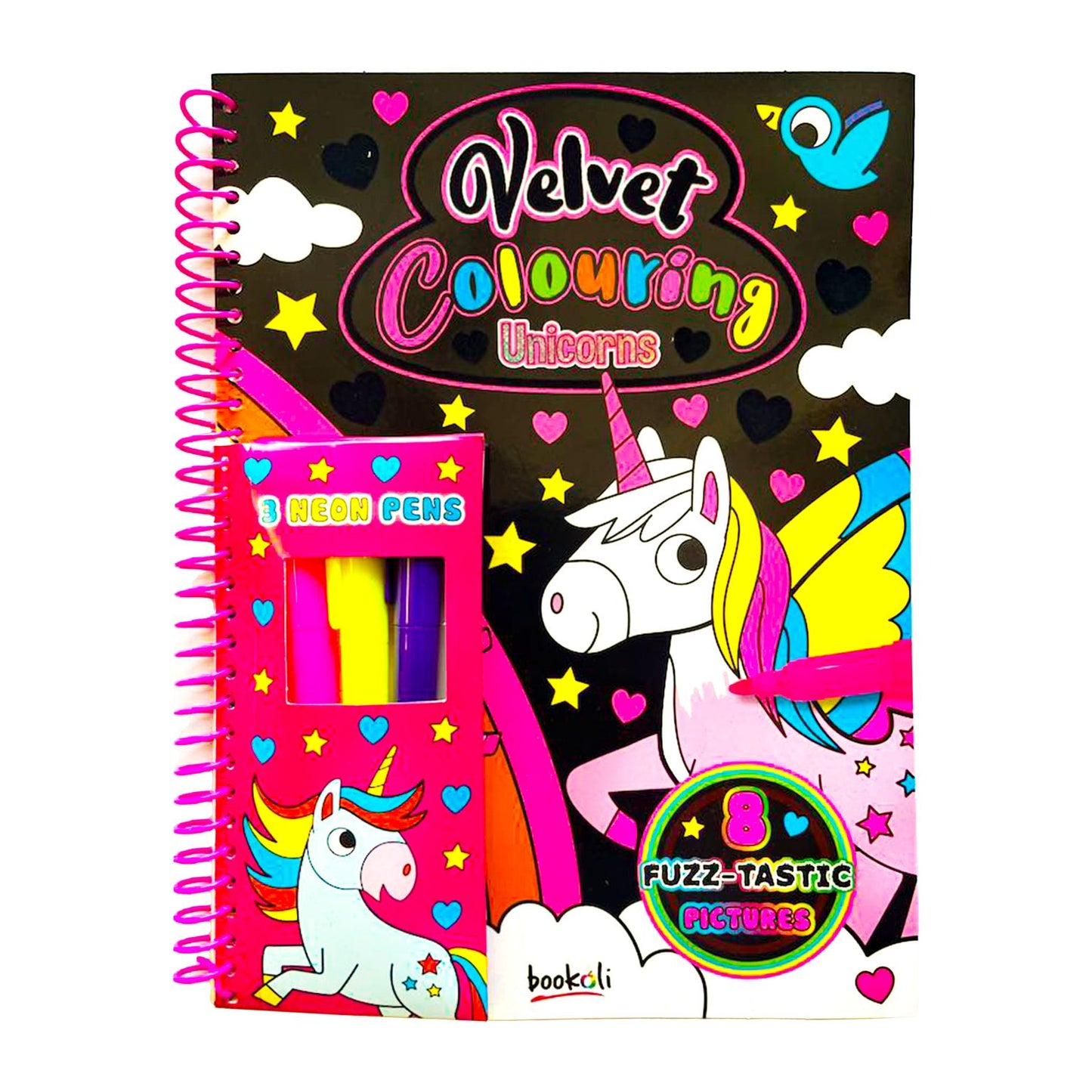 Fabulous Unicorns Velvet Colouring Set