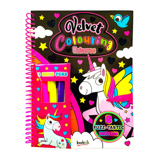 Fabulous Unicorns Velvet Colouring Set